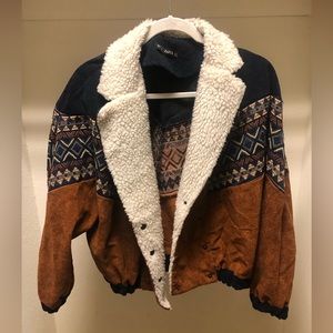 Zaful Aztec Patterned Sherpa Jacket